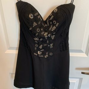 Guess Black strapless Fancy Romper